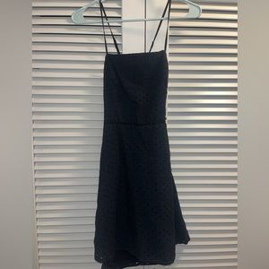 Black Mini Dress with open back!